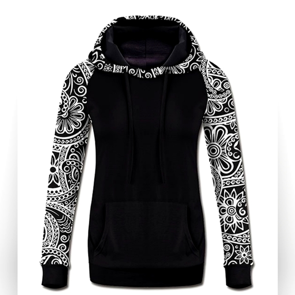 Paisley Print Hoodie - Picture 1 of 2